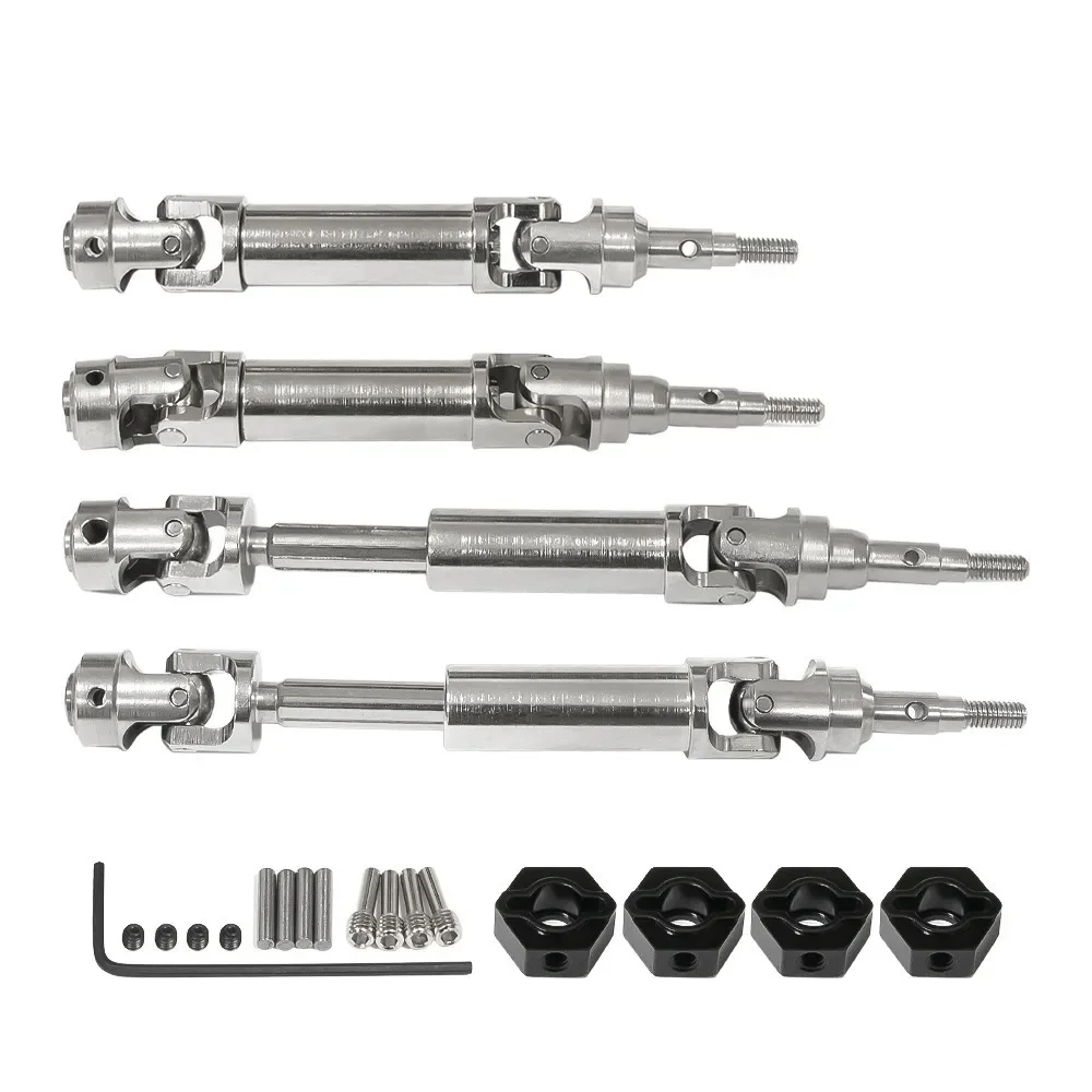 Wał przedni ze stali nierdzewnej i tylny wał napędowy do TRXS 1/10 Ford Fiesta ST Rally RC Car Upgrade Parts