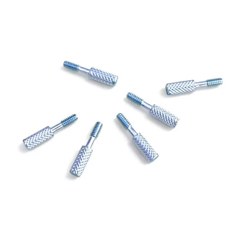 Slotted screw with half-thread and knurled handle, non-detachable, US/UK standard USB interface screw 4#-40
