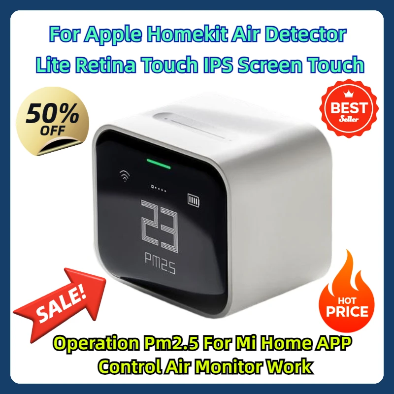 

With Apple Homekit Air Detector Lite Retina Touch IPS Screen Touch Operation Pm2.5 Mi Home APP Control Air Monitor Work