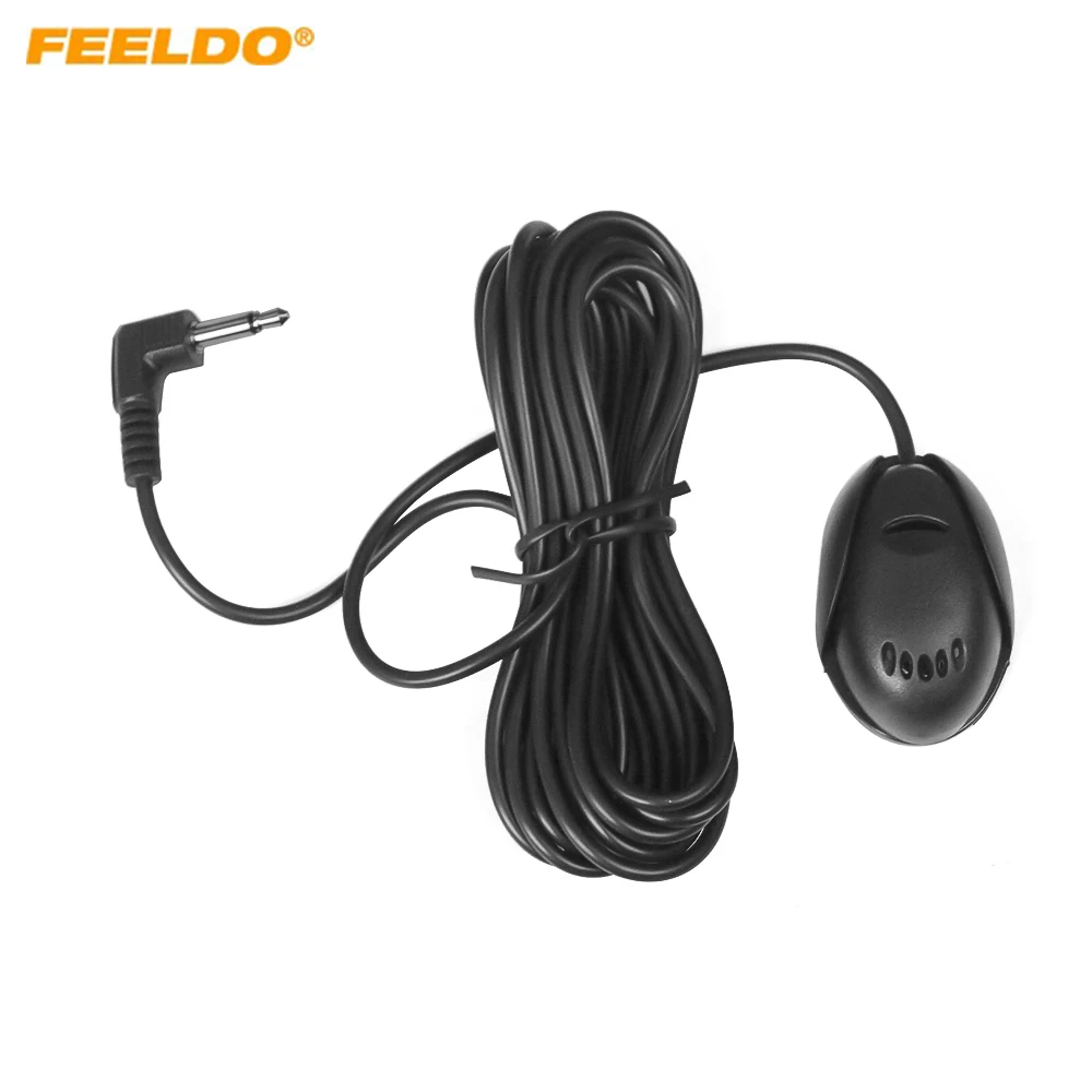 Car 3.5mm Mono TRS Single Channel Microphone For Car GPS Interior Handsfree Calls With 3Meters Cable Adapter