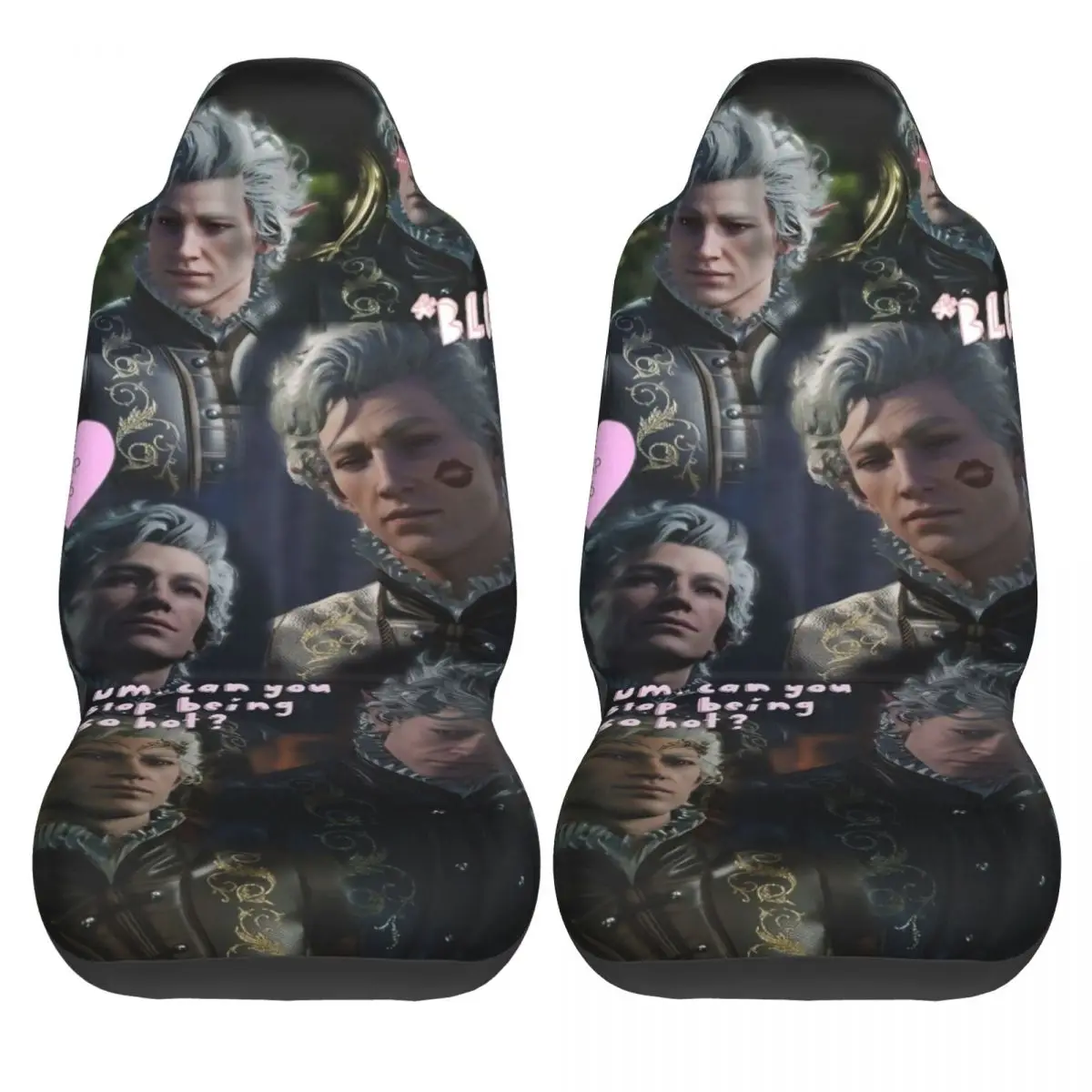 Baldur's Gate Astarion Collage Universal Car Seat Cover Auto Interior Travel Game Auto Seat Cover Fiber Seat Protector