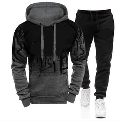 Casual Tracksuit Men Hooded Sweatshirt Outfit Spring Autumn Mens Sets Sportswear 2020 Male Hoodie+Pants 2PCS Jogging Sports Suit