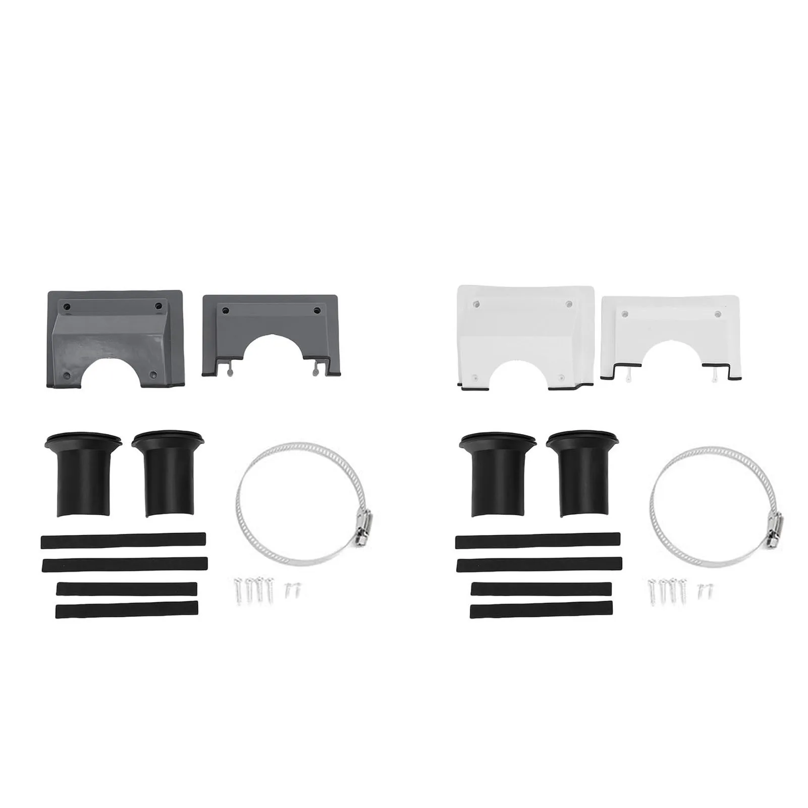 HVAC Wall Penetration Line Set Cover Kit Plastic Split AC Line Set Wall Cover with Soft Gasket for Indoor Outdoor Air