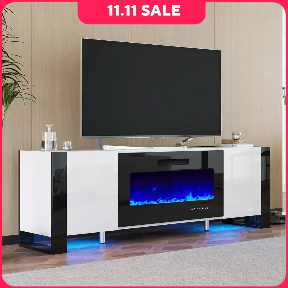 Fireplace TV Stand with LED Lights 70