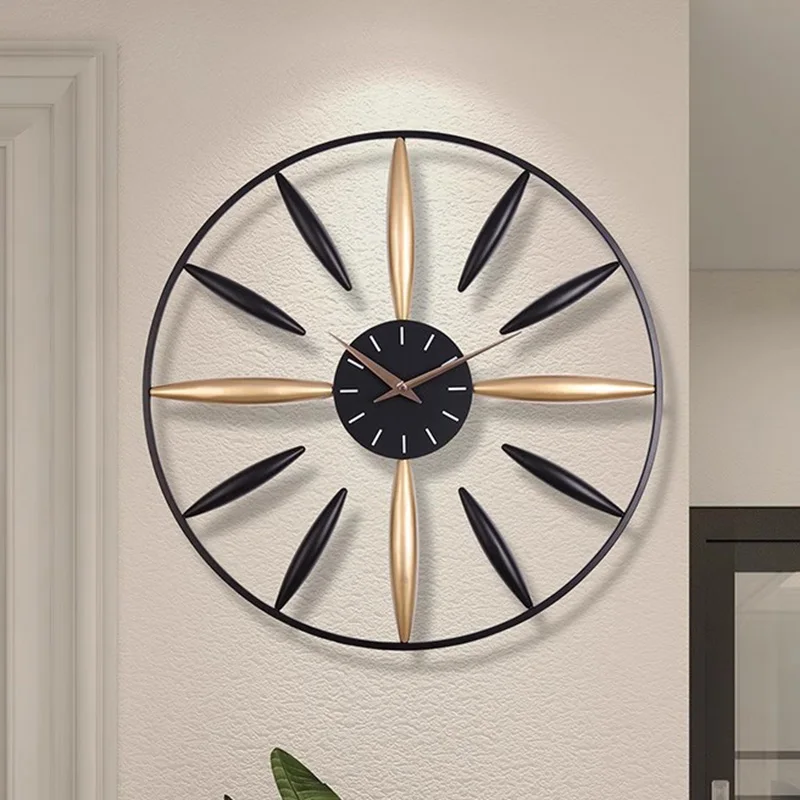 Modern Large Wall Clocks Luxury Nordic Restaurant Creative Wall Watch Aesthetic Design Horloge Murale Living Room Decoration