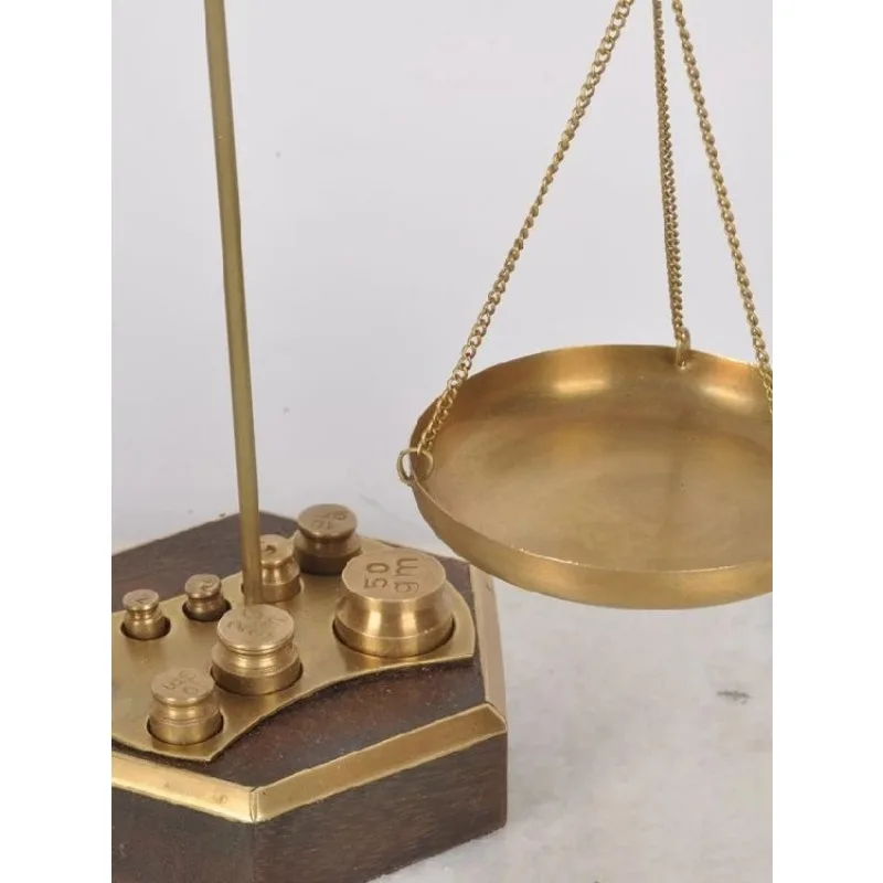 Brass retro nostalgic balance scale creative decorations open study desktop lucky market gifts