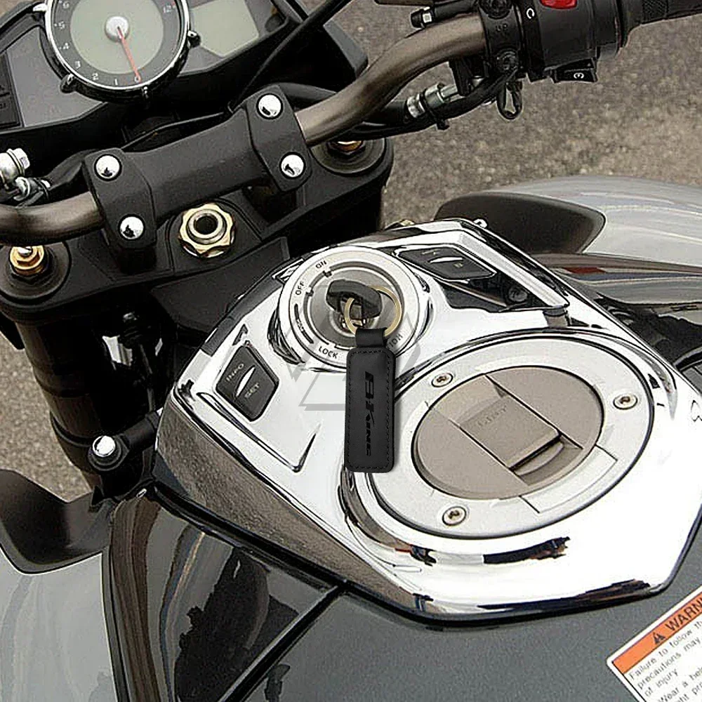 สําหรับ Suzuki B-King 400 600 1340 รถจักรยานยนต์รถจักรยานยนต์ Cowhide พวงกุญแจ Key Ring Case
