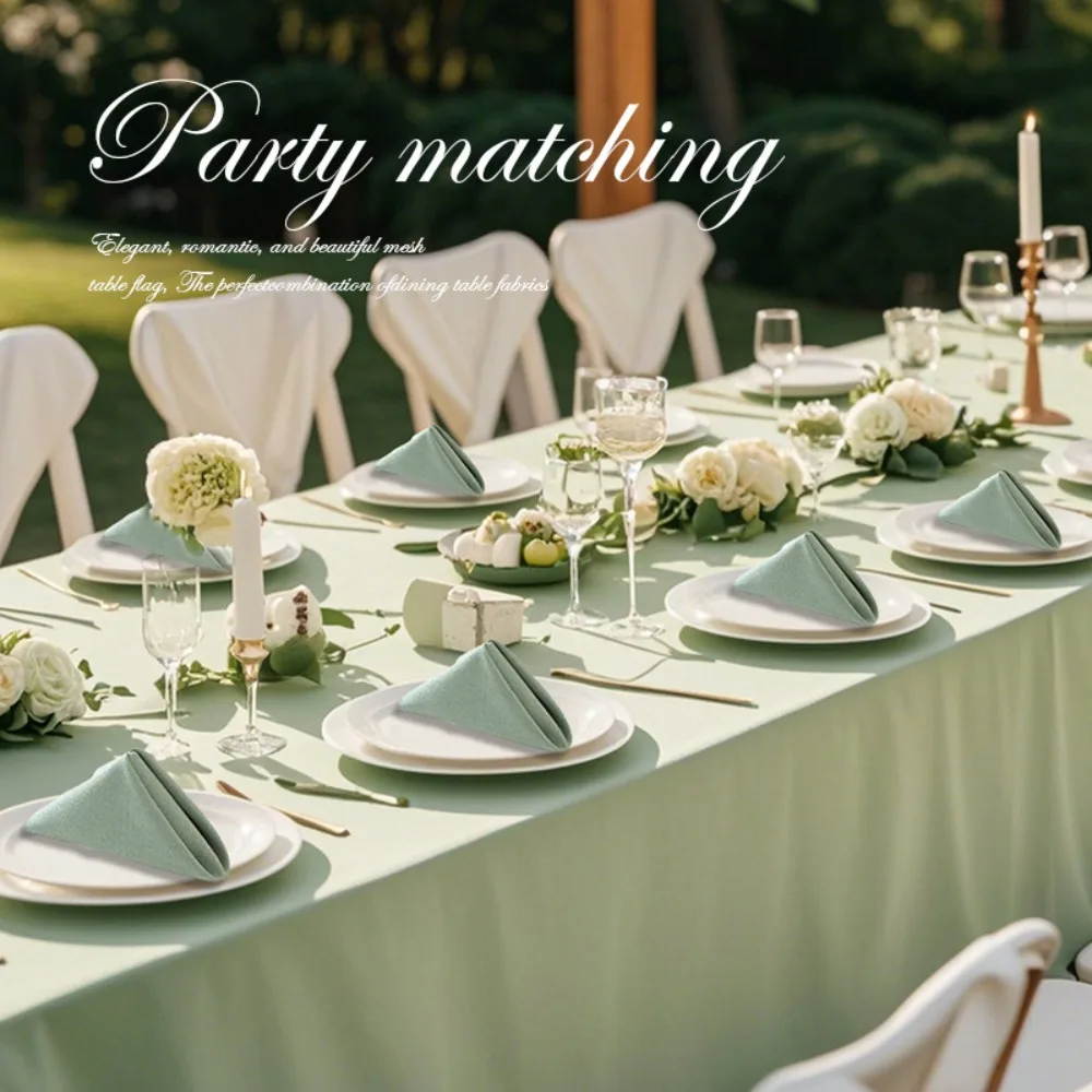 Party Wedding Tableware Mat Anti-scalding and Heat Insulation Square Solid Color Fabric Placemat Imitation Cotton