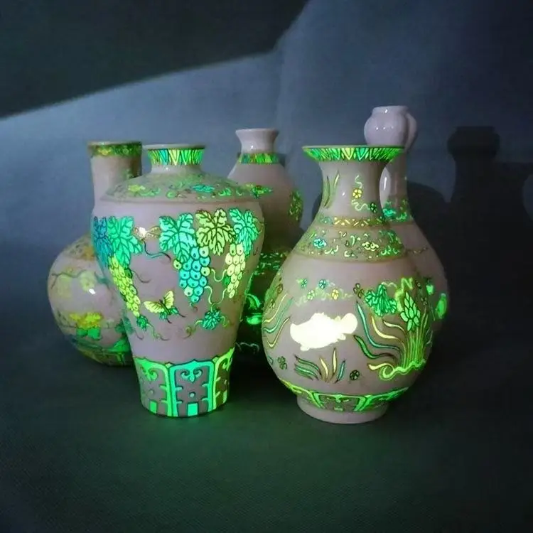 

Редкая фарфоровая бутылка MIng Dyansty, керамика, светящаяся в темноте, # 03, поделки с ручной росписью, бесплатная доставка