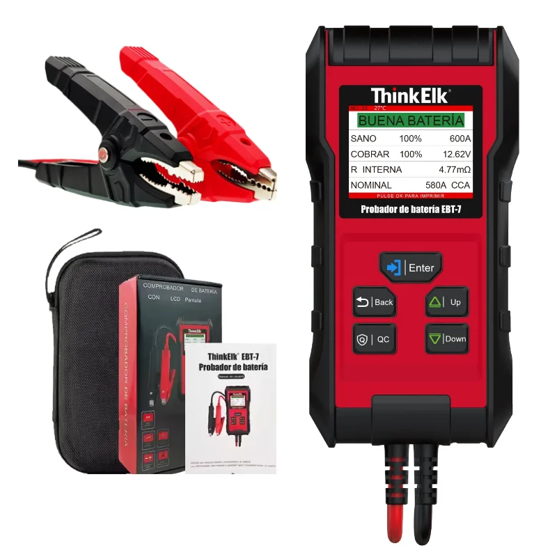 

Высокое качество ThinkElk EBT-7 12 В/24 В с режимом обнаружения партии в один клик, поддержка испанского языка для тестера автомобильного аккумулятора грузовика