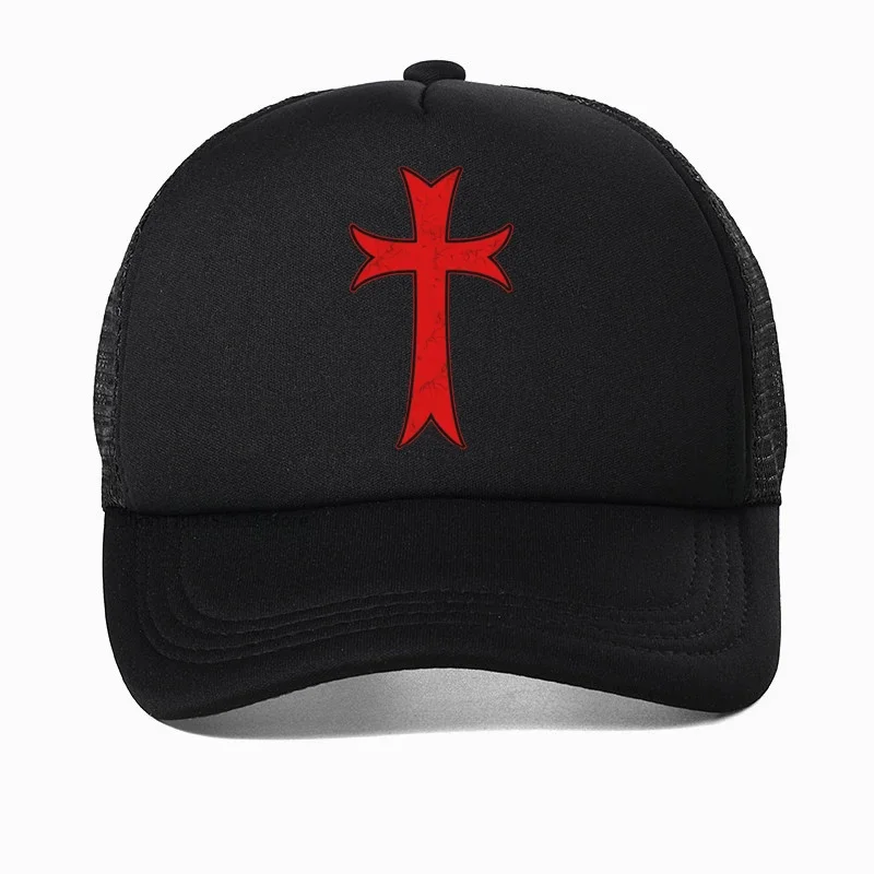 Knights Templar Iron Cross print Baseball cap Shield Knight Templar Crusade Cross hat Masonic Malta Knights Templar hats