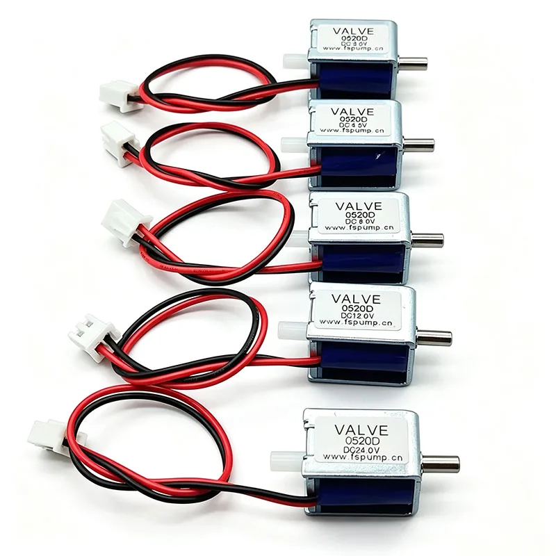0520D Mini Electric Solenoid Valve DC 3V 4.5V 6V 12V 24V N/C Normally Closed Micro Air Gas Valve Flow Control DIY Pump Massager