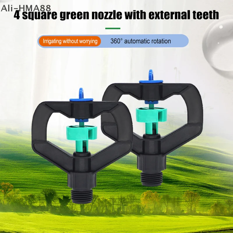 

5pcs 1/2" Medium Distance Rotating Impact Nozzle For Agricultural Garden Lawn Irrigation Spray Ideal For Planting And Greening