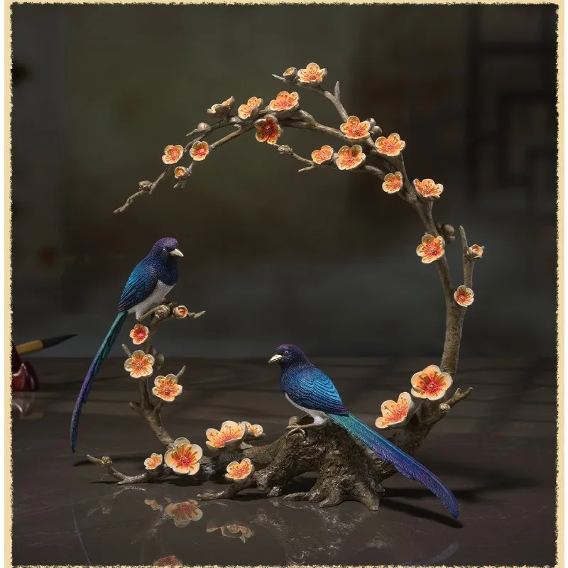 

Living room desktop magpie copper ornament, home decoration handicrafts gift ornament