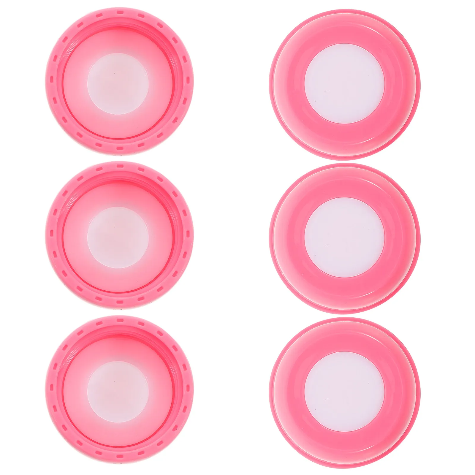 6Pcs Leak Proof Wide Mouth Bottle Caps for Breast Milk Storage Reusable Baby Bottle Caps Compatible with Most Milk Bottles Pink