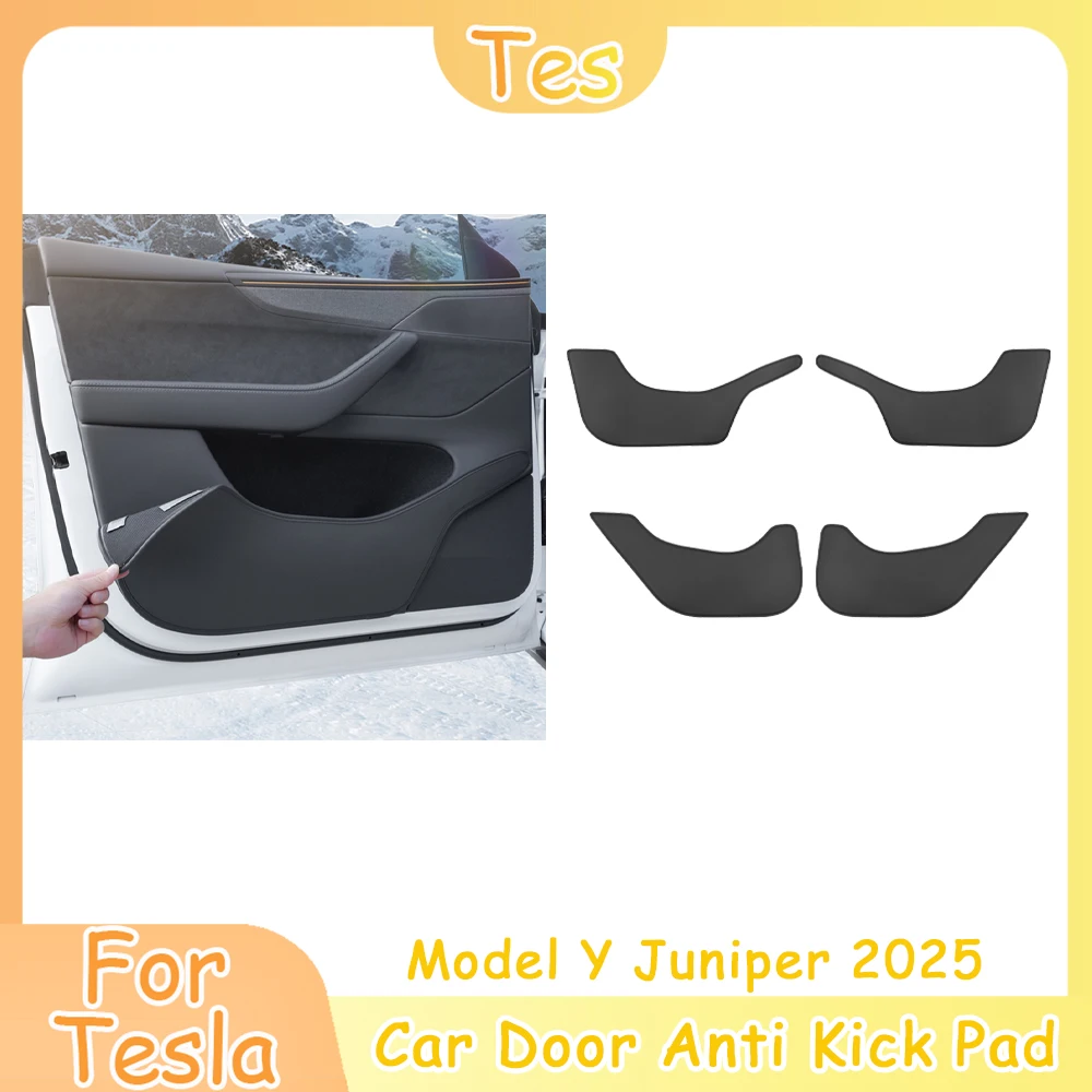 

Для Tesla Model Y Juniper автомобильная дверь противоударная накладка из искусственной кожи передняя и задняя боковая панель защитная накладка аксессуары для интерьера