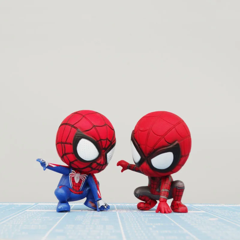 Marvel Avengers Spider-Man Niedliche Actionfigur Anime-Dekoration Sammlerfigur Spielzeugmodell Ornamente Kindergeschenk