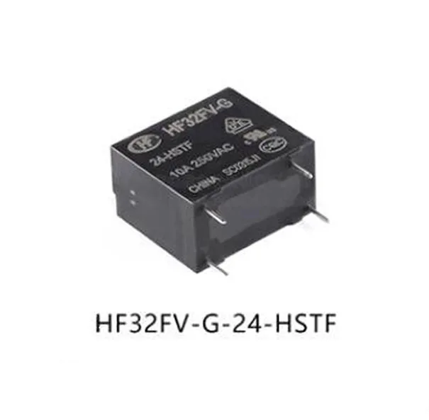 HF32FV-G-5 12 24-HSTF, relé normalmente abierto de 4 pines, 10A, DC5V, 5V, 12V, 24V, 10 unidades por lote