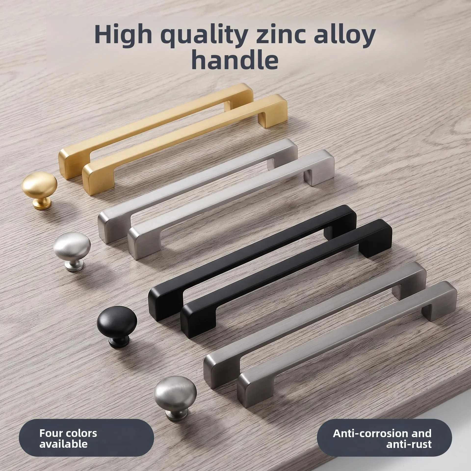 Matte Black Modern Minimalist Long Metal Pull Handle Universal For Kitchen Wardrobe Drawer Cupboard Cabinet Door Hardware
