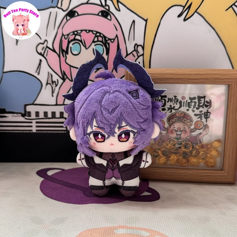 Genshin impacto columbina flins durin 10cm anime pelúcia algodão boneca estrela do mar corpo cosplay saco charme pingente chaveiro brinquedos presente