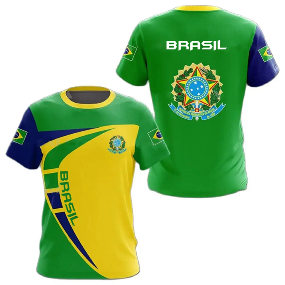 Brazil Flag Print Men's T-Shirt