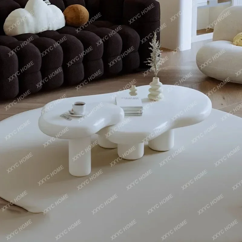 XXDirect SalesDesign Living Room Coffee Table Trau High End Modern  Coffe Table Mesa Lateral White Mesa