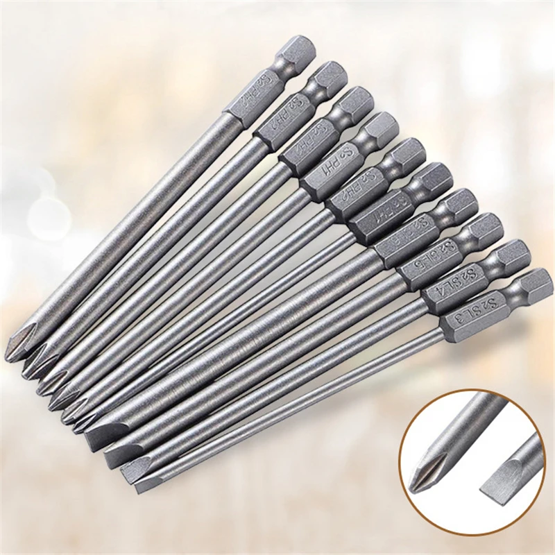 Magnetic Screwdriver Set Batch Head Steel Slotted Phillips Screw Driver Bits Car Repair Electric Drill Power Tool Accessories