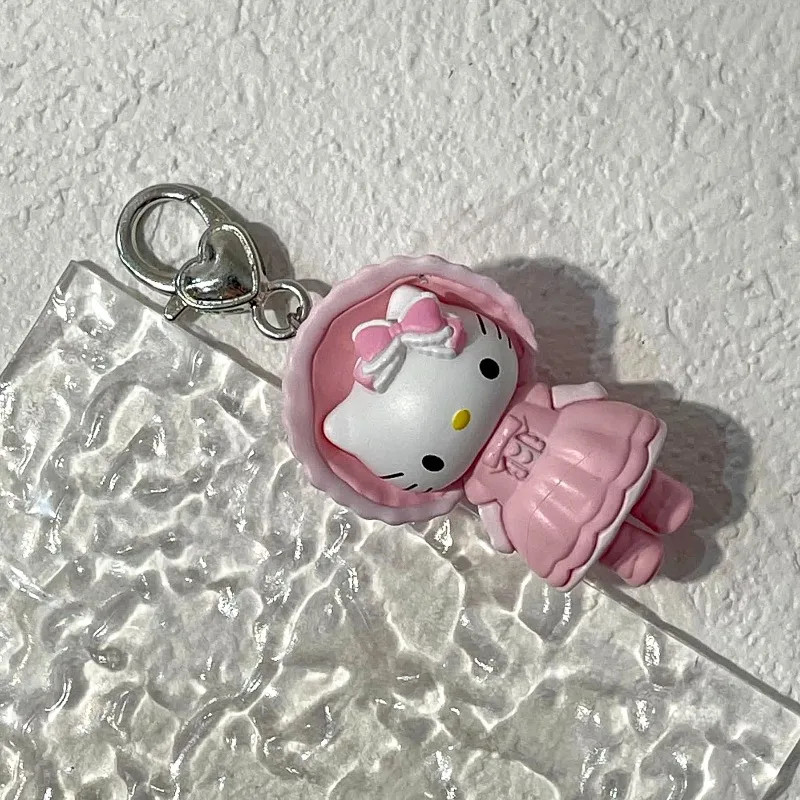 Hello Kitty Keychain Cartoon Doll Mobile Phone Rope Backpack Stuffed Pendant Lovely Decor Anime Figure Makeup Bag Pendants view 5