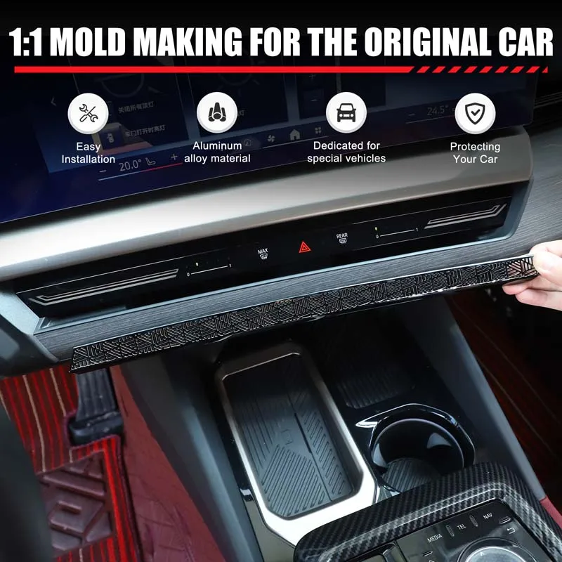 

Suetlcoity For BMW 5 Series I5 G60 2024-2025 Car Central Control Air Outlet Dustproof Mesh Cover Trim Interior Car Accessories