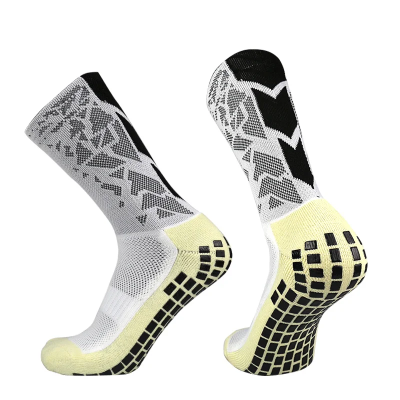 Breathable 2023 New Men Socks Women Camouflage Soccer Sports Silicone Anti Slip Grip Football Socks