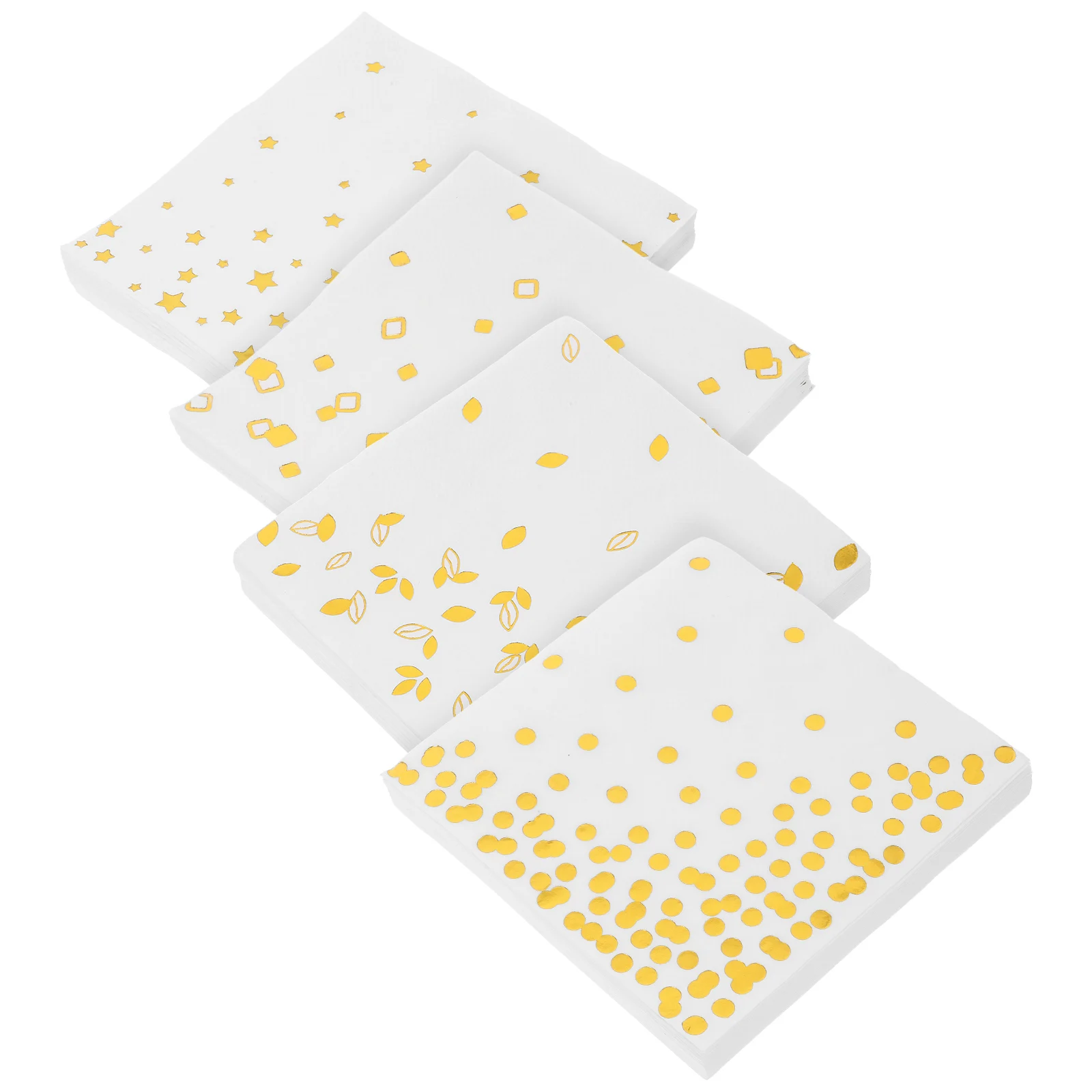 

Pack Of 12 Gold Foil Birthday Wedding Party Napkins Paper Hand Towels White And Gold For Guests Hosts Gathering Dinner Napkins