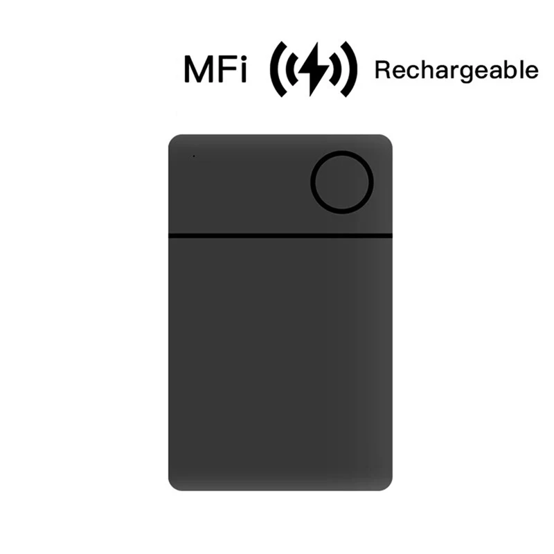 يعمل جهاز تعقب البطاقات الذكية اللاسلكي القابل لإعادة الشحن مع Apple Find My App الغطاء الخلفي لبطاقة الهوية Airtag