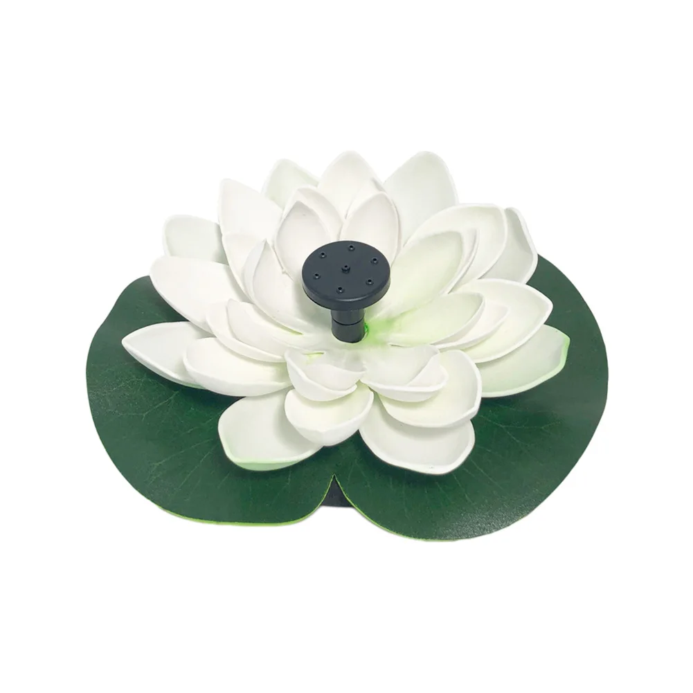 Solar Powered Lotus Shape Pond Decoration Life Up To 20000 Hours Fountain Pump 2.5W Water Lily Ornaments for Patio Pond and Pool
