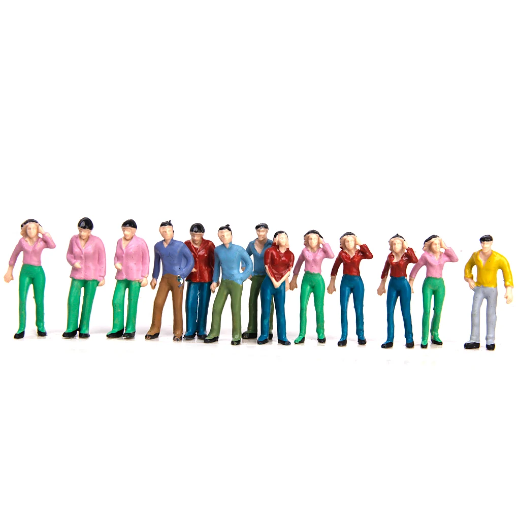 50 Figurines Seated And Standing People Passengers 1/42 Scale Colorful