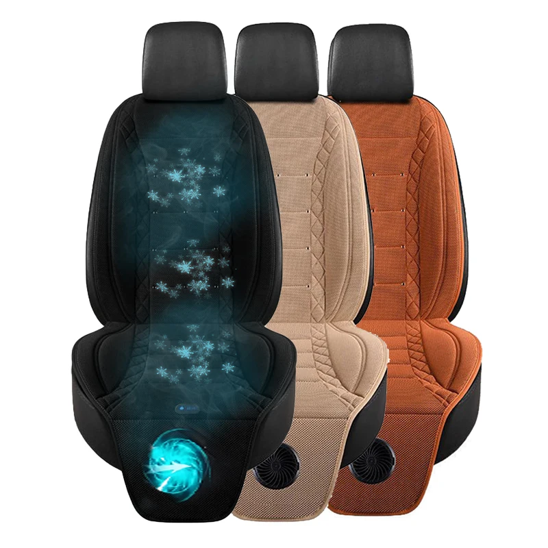 

Universal Car Seat 12V/24V Cool Air Seat Cushion With USB Fan Fast Blowing Ventilation Seat Cooling Refrigerated Car Seat ﻿