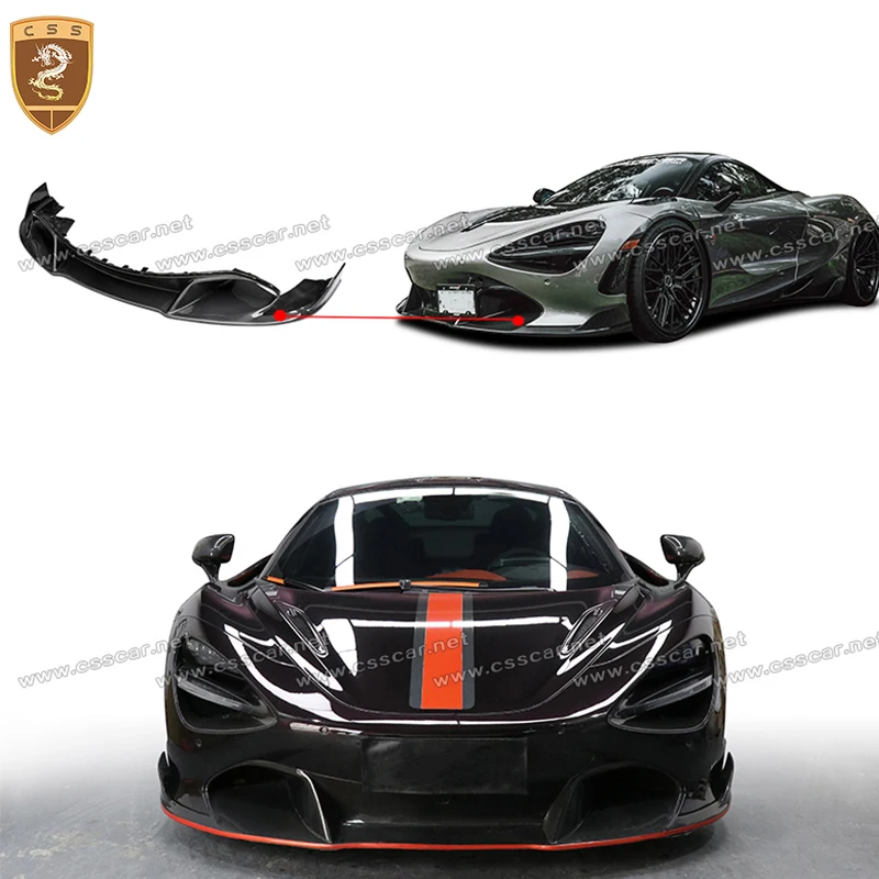 Car Front Bumper Lip Splitter Spoile Spoiler For Mclaren 720S V Style Carbon Fiber Exterior Protective Body Kit Spoiler