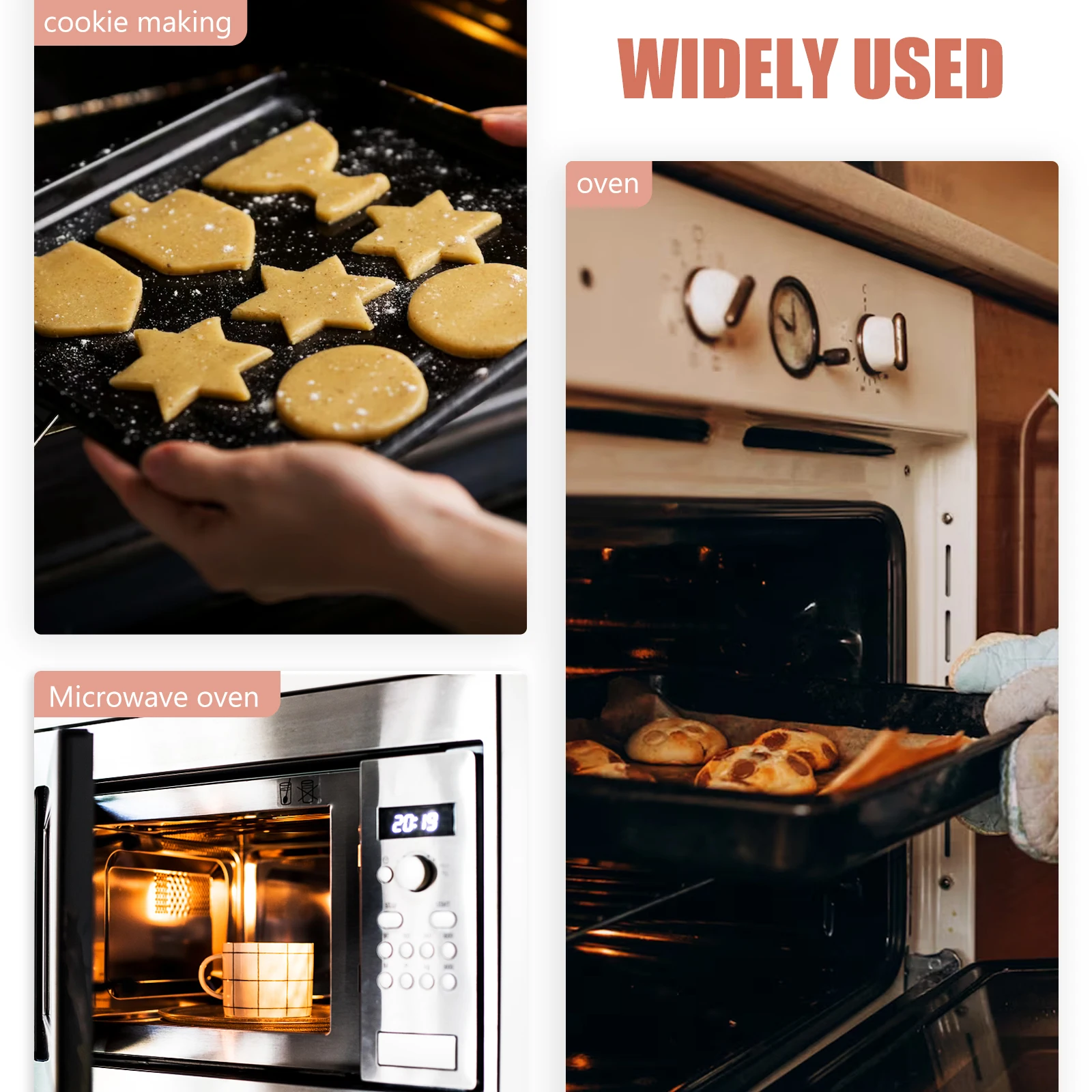 

2pcs Silicone Heat Resistant Oven Mitts Anti-Scald Anti-Skid Kitchen Use Candy Green -40 To 250 Degree Non-Toxic Hole Design
