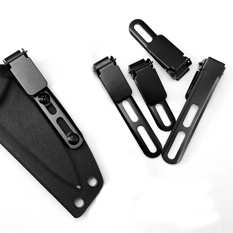 1 Sets Stainless Steel KYDEX HOLSTER Belt Clips Knife Scabbards K Sheath Waist Clip Clamps DIY Make Black Clip Accessories Parts