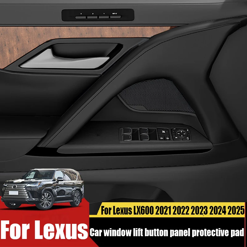 For Lexus LX600 2021 2022 2023 2024 2025 car door and window lifting button panel silicone pad car interior decoration product