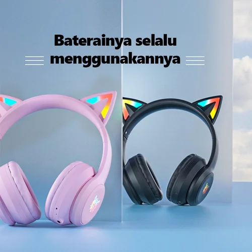 Imagen 2 del producto ONIKUMA Auriculares para juegos Auriculares Bluetooth Oreja de Gato Cancelación de Ruido Alta Calidad de Sonido Lindo