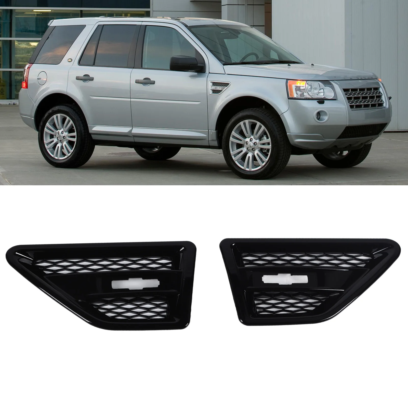 

Side Air Vents Mesh Grill Long Lasting Side Air Vent Trim Grill 1 Pair Front Left Right High Strength for 2 LR2