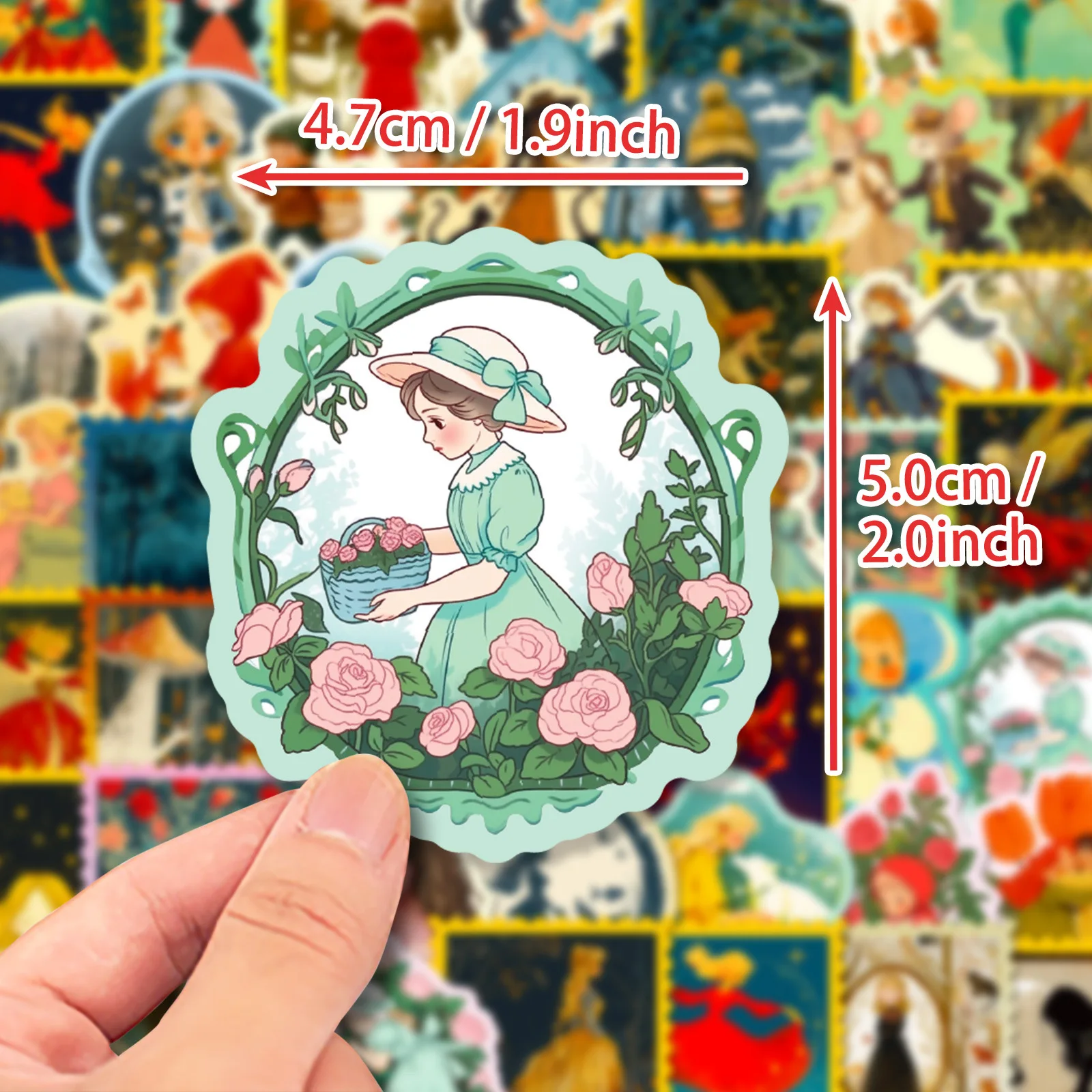 10/25/50pcs Graffiti Fairy Tales Stickers for Girls DIY Kids Decor Stationery Suitcase Water Bottle Phone Laptop Scrapbooking