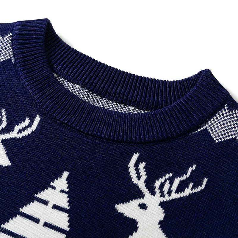 Factory direct sales autumn and winter new European and American children's elk pullover sweater girls pullover Christmas botto