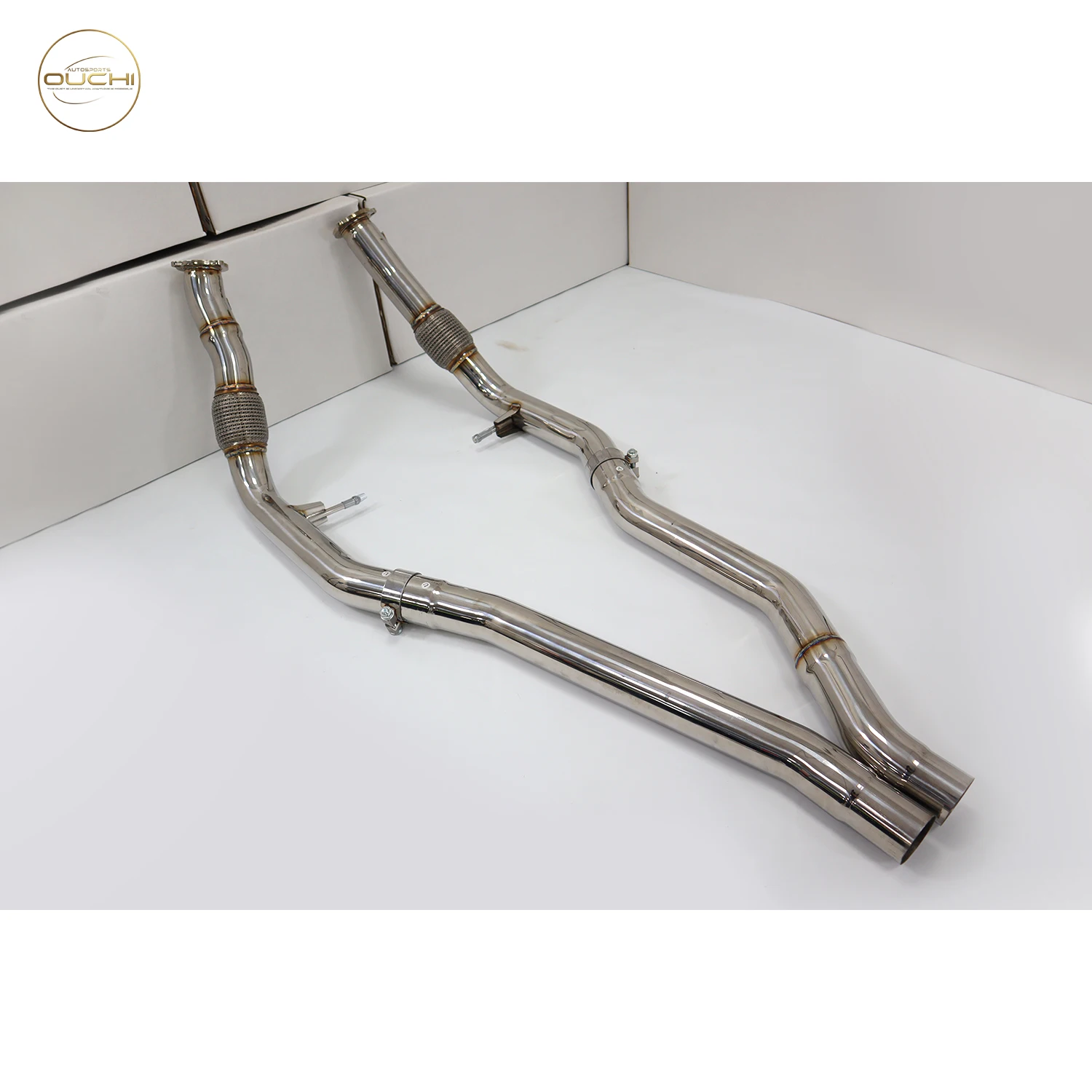 OUCHI Stainless Steel Exhaust System Performance Middle Pipe For Porsche cayenne 9YO 2.9T Race Tube