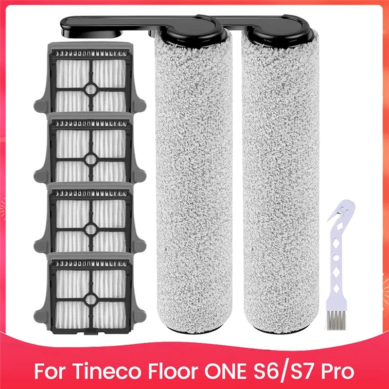 Replacement Brush Roller & Filter For Tineco Floor ONE S6/S7 Pro Smart Cordless Wet Dry Vacuum Floor Cleaner Partsab13