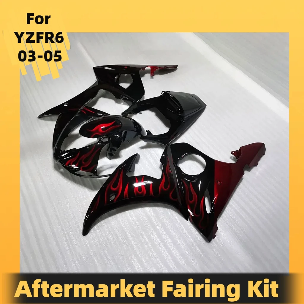 

Бесплатные обтекатели на заказ для YAMAHA R6 2003 2004 2005, комплект деталей кузова мотоцикла послепродажного обслуживания, обтекатели R6 03 04 05