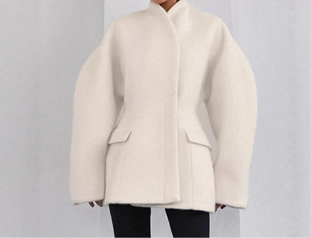 

Fashion Jacket Women's 2026 Winter Design Sense Loose Stand-up Collar Jacket Medium and Long Women's Clothing