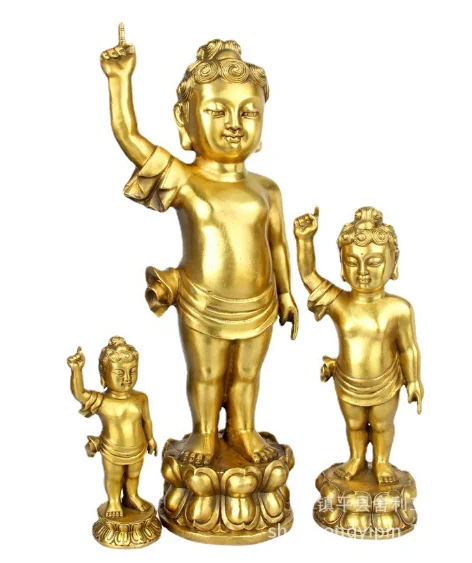 

The prince Xuan Ge copper Pure Bronze Crown Buddha statue of Buddha Prince Shakya Muni small temple ornaments