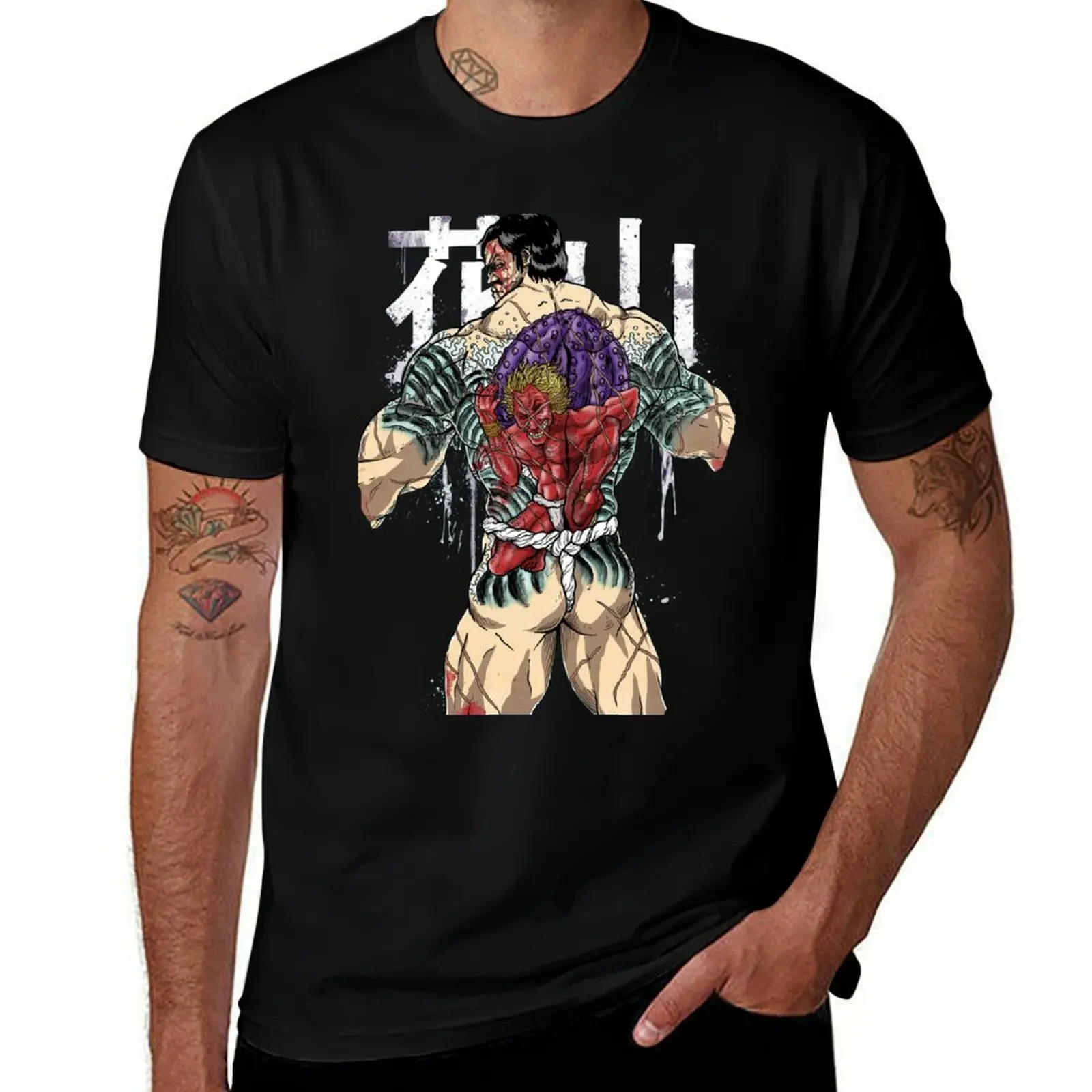 

Hanayama Yakuza Otokodachi (Baki) T-Shirt t shirts for man pack cotton printed t shirts for man T-Shirt