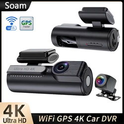 Dash Cam 4K+1080P Car DVR Recorder Auto Recorder APP Control Black Box With WIFI GPS 24h Parking Monitoring Car Accessories